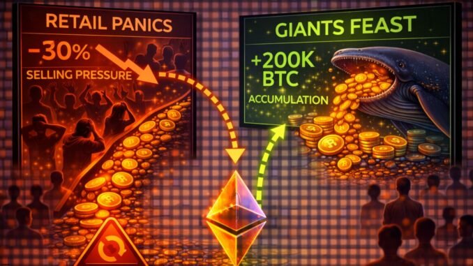 Retail Panics, Giants Feast: Whales Accumulate 200K Bitcoin Despite Selling Retail Panics, Giants Feast: Whales Accumulate 200K Bitcoin Despite Selling Pressure