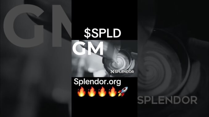 $SPLD Splendor get used to the name #splendor #ai #blockchain #privacy #finance #technology