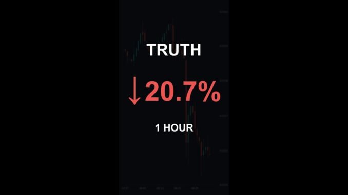 TRUTH is down 20.7% in 1 hour!⚡February 17, 2026 | #crypto #altcoins #shorts