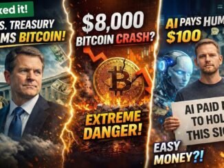 US Treasury Rejects Bitcoin Bailout | $8,000 BTC Crash Scenario | AI Pays Humans for Protests