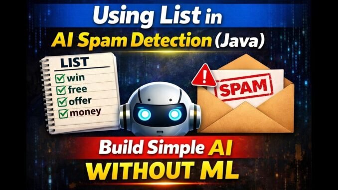 Using List in AI Spam Detection (Java) | AI Mini Project for Beginners