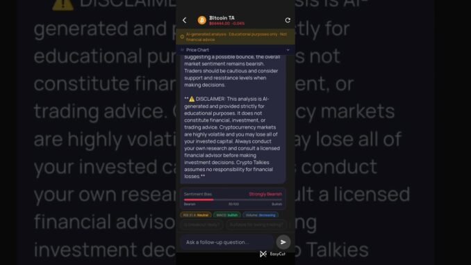 🚀 World’s First AI Technical Analysis is LIVE!       #cryptonews #cryptocurrency#crypto #bitcoin
