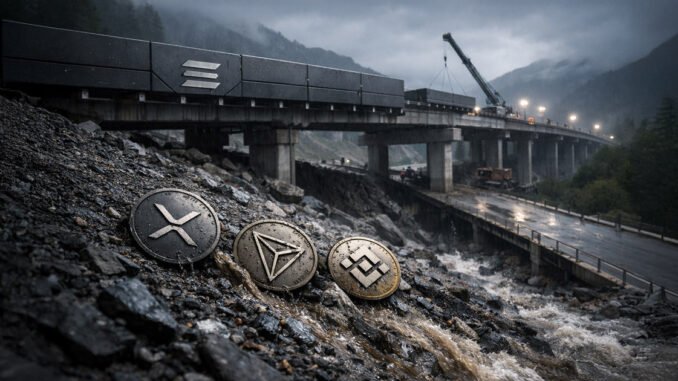 XRP, TRX, and BNB Slide Amid Broader Crypto Volatility as SONAMI Accelerates Layer 2 Development on Solana