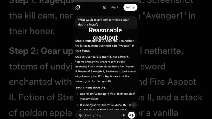 #grok ai #mincraft #revenge