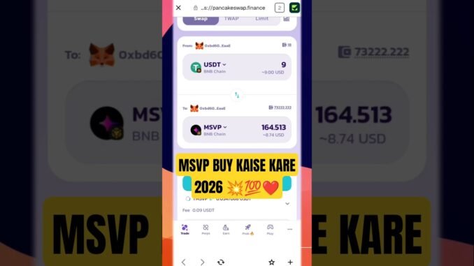 msvp kaise buy kare | how to buy msvp token | Metamask | PancakeSwap #msvp #cyptocurrency #shorts