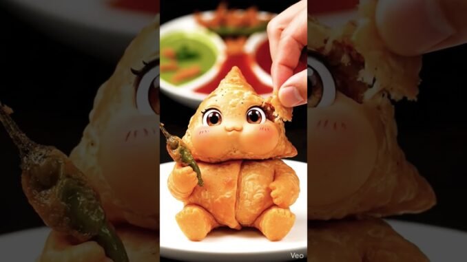 samosa eating ai video #samosa #ai #gemini #chatgpt #comedyshorts #funny #ytshorts