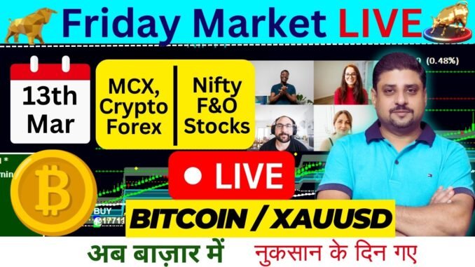 13th Mar Live MCX/ Fx / Crypto Market Demo | Kaushik Trading System | Tradingview