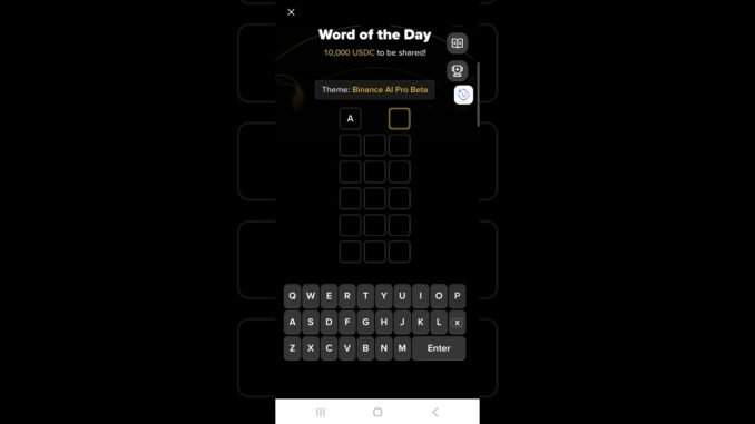Binance Crypto WODL Answer Today | Word Of The Day | Binance AI Pro Beta Theme 31 Mar 2026