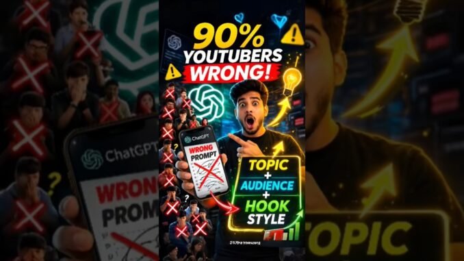 90% YouTubers Use ChatGPT WRONG 🤯 (Fix This Prompt)