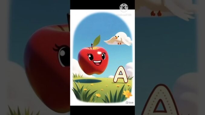 A for Apple B for Ball #viralshort #viralvideo #ai #grok
