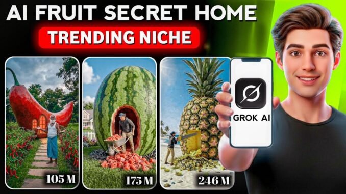 AI Fruit Secret Home Videos Using Grok Ai | Ai se video kaise banaye | Haw to make AI video short