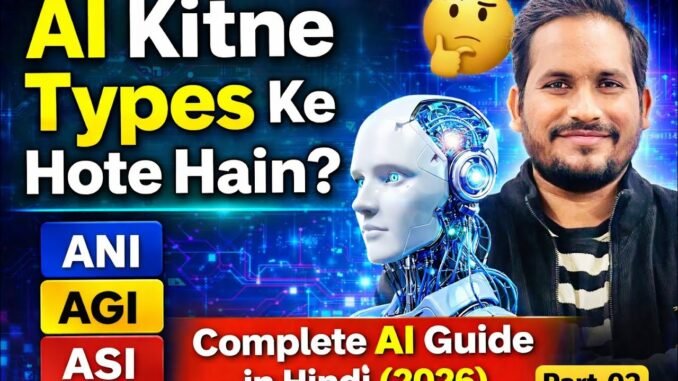 AI Kitne Types Ke Hote Hain? 🤖 Complete AI Guide in Hindi (2026)