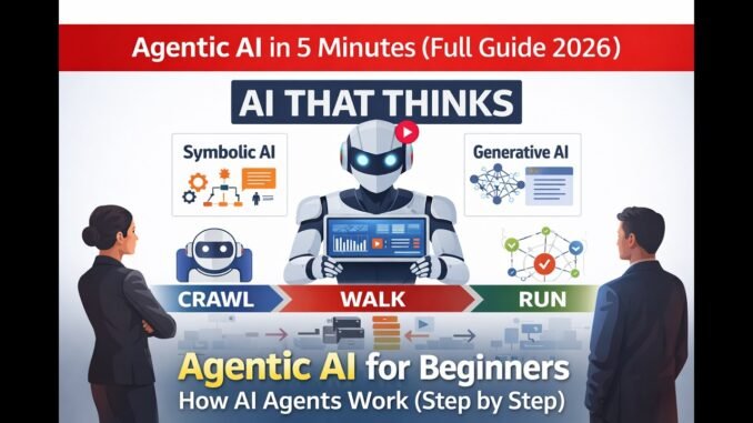 Agentic AI for Beginners | How AI Agents Work(Step by Step)|Agentic AI in 5 Minutes(Full Guide 2026)