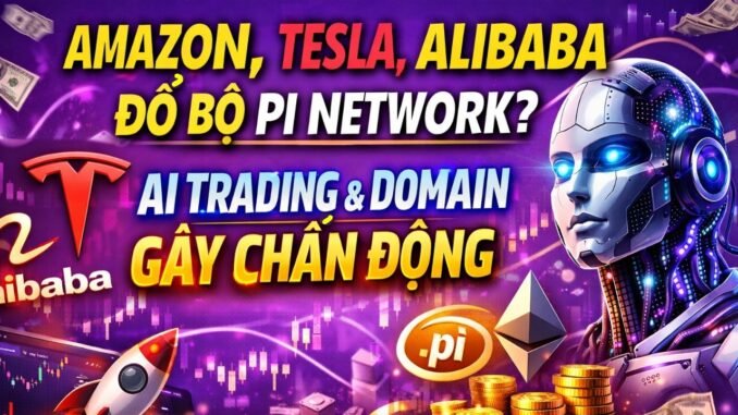 Amazon, Tesla, Alibaba Đổ Bộ Pi Network? AI Trading & Domain Gây Chấn Động