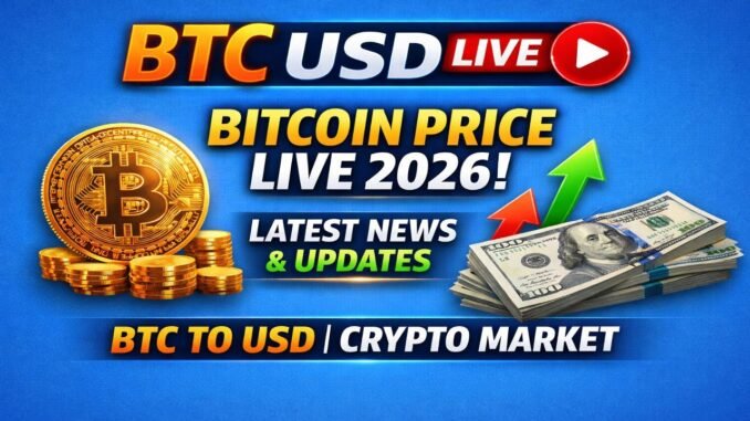 BTC USD Live 🔴 | Bitcoin Price Live 2026 | Bitcoin News Today | BTC to USD Updates | Crypto Market