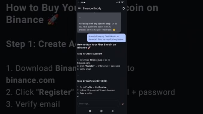 Binance Buddy - AI Assistant for Crypto Beginners | #AIBinance Challenge
