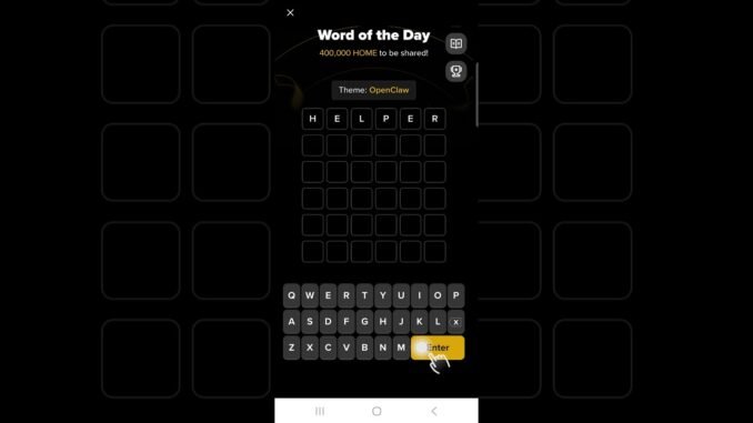 Binance Crypto WODL Answer Today | Word Of The Day | OpenClaw Theme 17 Mar 2026