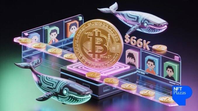 Bitcoin at $66K as Whale Addresses Surge - A Signal logo