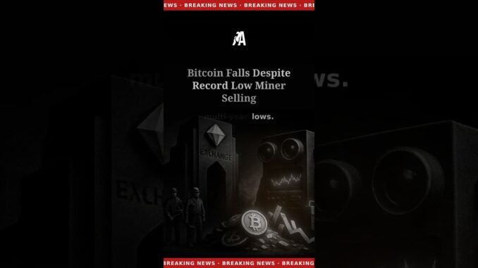 Bitcoin dips even as miner selling hits multi-year lows