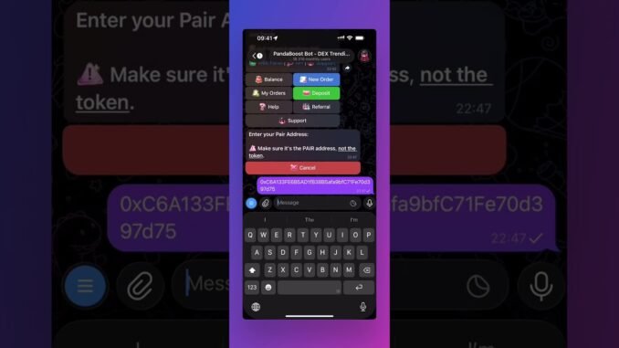 Buy DEX Screener Reactions via Telegram Bot — PandaBoost Tutorial
