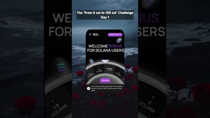 Challenge From 0 sol to 100 sol #solana #memecoin #pumpfun #dexscreener