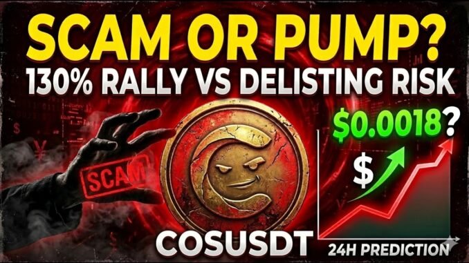 Cosusdt Price Prediction 2026: Will $COS Hit $0.0018? Binance Monitoring Tag Alert!