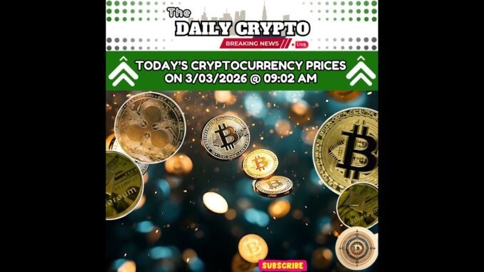 Crypto Market Update —Mar 03, 2026 | 09:02AM #Bitcoin @Bitcoin @ethereum #DeFiDan7 #CryptoNews #defi