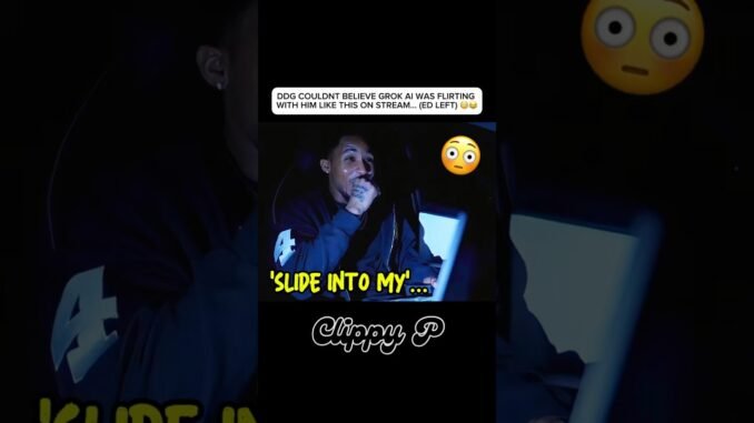DDG COULDNT BELIEVE GROK AI WAS FLIRTING WITH HIM LIKE THIA ON STREAM…. (ED LEFT) 😳😂 #ddg