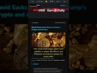 🧐👉 David Sacks Steps Down: What’s Next for Crypto and AI Policy? #QixNewsCrypto