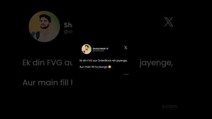 Ek din FVG aur OrderBlock reh jayenge,Aur mein fill ho jaunga 😊... #goldtrader #trading