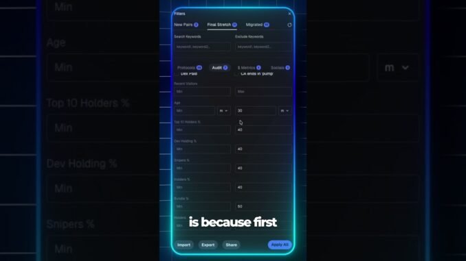 Filter out the GARBAGE 🗑️(part 2) #memecoins #trading #cryptocurrency #altcoins