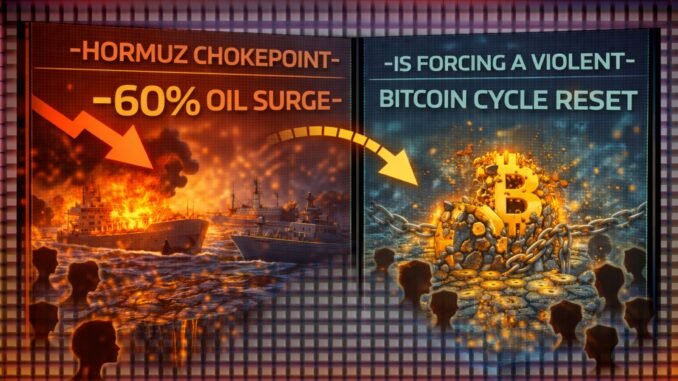 Hormuz Chokepoint: Why A 60% Oil Surge Is Forcing A Violent Bitcoin Cycle Reset