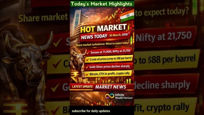 Hot Market News Today 🔥 30 March 2026 | Sensex Nifty Crash or Rally?