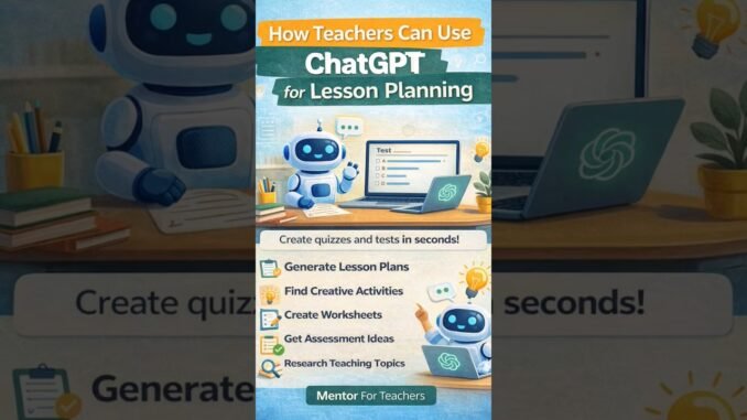 How Teachers Can Use ChatGPT for Lesson Planning 🤖 #shorts #ai
