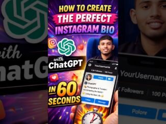 How to Create the Perfect Instagram Bio with ChatGPT in 60 Seconds #viral