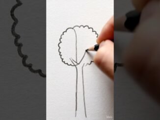How to draw a simple tree | Beginner Pencil I AI-made #PencilSketch #Shorts #aiart