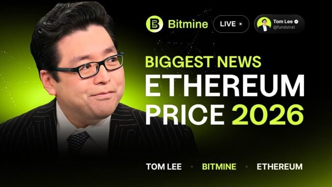LIVE: Tom Lee on BitMine Makes Massive Ethereum Move! Game Changer for ETH Holders!