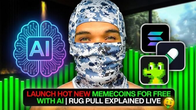 Launch HOT NEW Meme Coins for Free with AI | RUG PULL Explained LIVE