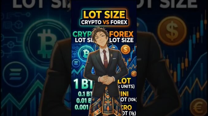 Lot Size Difference In Forex And Crypto Market💸!  #youtubeshorts #cryptotrading #forextrading