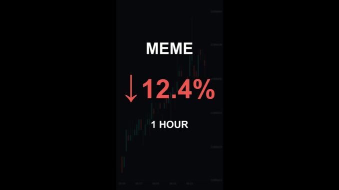 MEME is down 12.4% in 1 hour!⚡March 26, 2026 | #crypto #altcoins #shorts