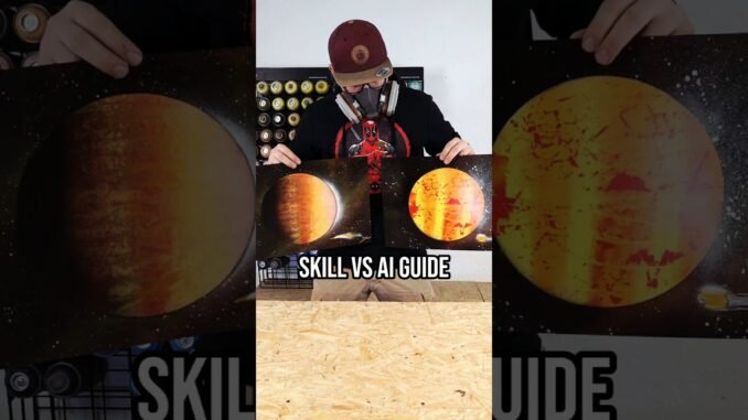 My Skill vs. AI Guide! Nechal jsem si vygenerovat návod na jednoduchý sprayart obraz #challange #art