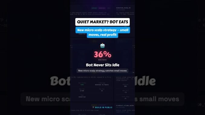 New micro scalp strategy for quiet markets | AI Trading Bot #Shorts #tradingbot #solana