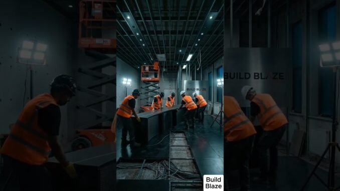 Real Construction or AI? Empty Office Into a Billionaire's Private Crypto Trading Floor #shorts