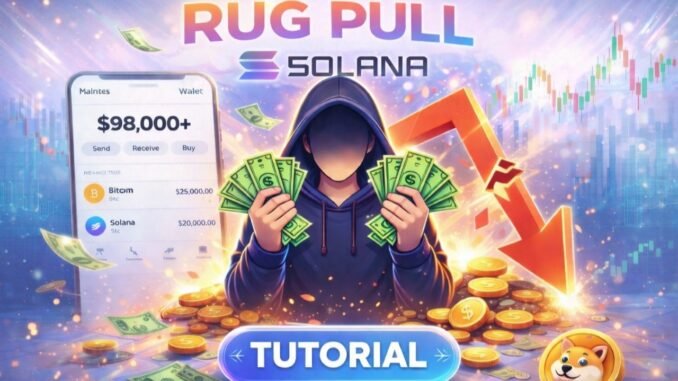 Rug Pull : How to Launch Solana Meme Coin with Rug Pull Method 2026