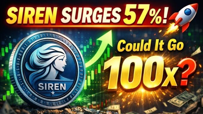 SIREN Coin Surges 57%! 🚀 Could It Go 100x in 2026?