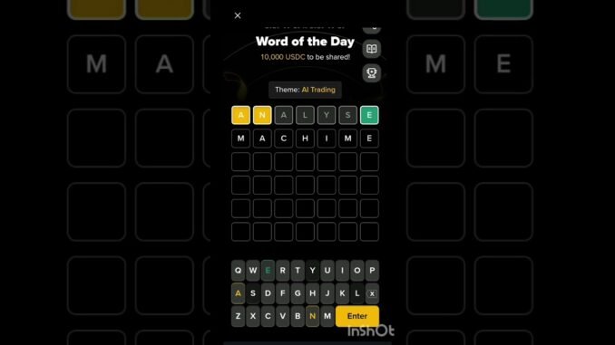 Theme AI Trading WOTD | Binance Crypto WODL Answers Today | All Letters WOTD23 - 29 Mar 2026