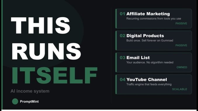 This AI Income System Runs Itself (4 Passive Income Streams for Beginners)