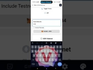 This is how to add very main net to any of your wallet so you can store very there