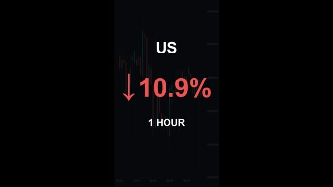 US is down 10.9% in 1 hour!⚡March 22, 2026 | #crypto #altcoins #shorts