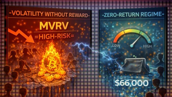 Volatility Without Reward: Why Bitcoin’s MVRV Signals A High-Risk, Zero-Return Regime